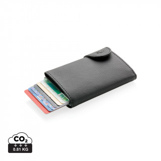C-Secure RFID Kartenhalter und Geldbörse, schwarz, silber