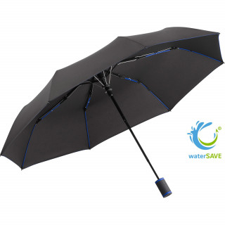 Taschenschirm FARE® AC Mini Style, schwarz-euroblau