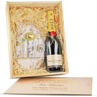 Präsentkiste "Dresdner Stollen & Moët & Chandon Impérial Champagner"