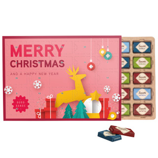 Premium Tisch-Adventskalender Eco, Sarotti Schokotäfelchen