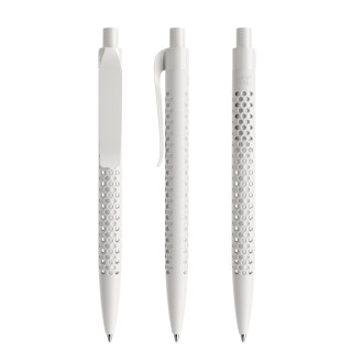 prodir QS40 PBB True Biotic Push Kugelschreiber, schneeweiß, Schreibfarbe: blau