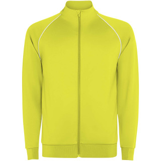 Valier Herren Sweatshirt mit durchgehendem Reißverschluss, fluorgelb, S (fällt aus wie XS)