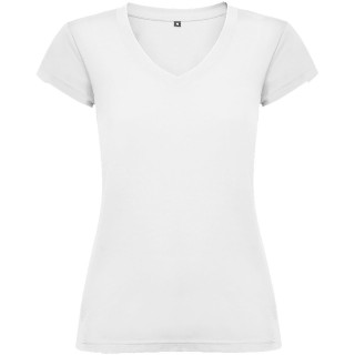 Victoria T-Shirt mit V-Ausschnitt für Damen, weiß, S