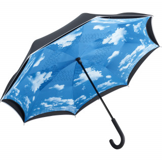 Stockschirm FARE® Contrary, schwarz/wolken-design