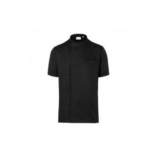 Short-Sleeve Throw-Over Chef Shirt Basic, XS, black