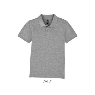 PERFECT KIDS PERFECT KINDER POLO 180g, 4XL, grau-melange 2