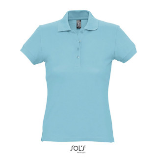 PASSION DAMEN POLO 170g, M, atoll-blau