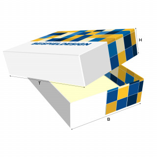 Stülpdeckelkarton, H: 100 x B: 550 x T: 100 mm, bedruckt, Recycling-Karton