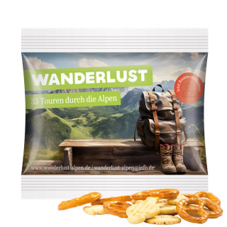 Snack Miditüte, Knabbermix, Folie weiß