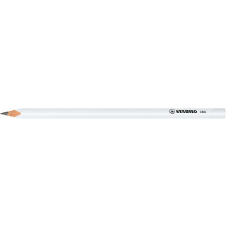 STABILO Grafitstift 3-kant weiß, weiß
