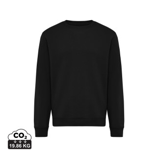 IQONIQ Torla Rundhals-Pullover aus recycelter Baumwolle, schwarz