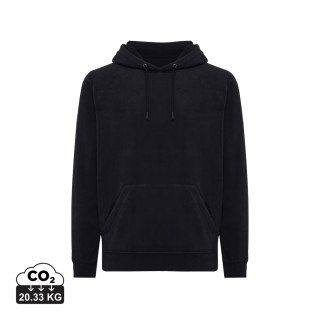IQONIQ Trivor Mikrofleece-Kapuzen-Pulli aus recyc. Polyester, schwarz