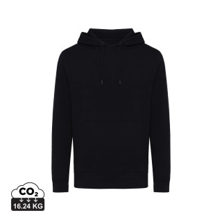 IQONIQ Rila Lightweight Hoodie aus recycelter Baumwolle, schwarz