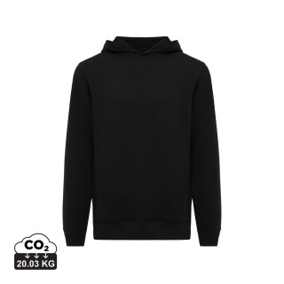 IQONIQ Yengo Hoodie mit Seitentaschen aus rec. Baumwolle, schwarz