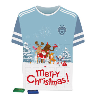 Adventskalender "Trikot" mit Lindt Schokotäfelchen