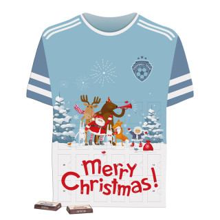 Täfelchen Adventskalender "Trikot", Sarotti Schokoladen-Täfelchen
