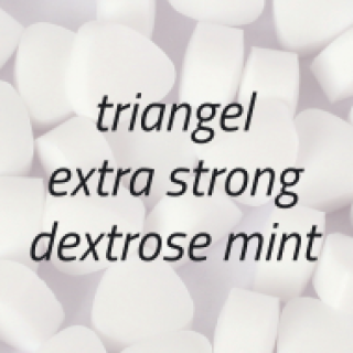 Herz-Blechdose 95 x 100 mm mit ca. 80 g extra strong NL-Minties 'Triangle', vegan, zuckerfrei, silber