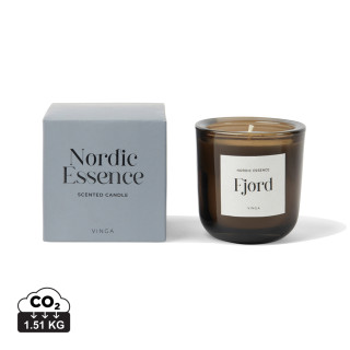 Nordic Essence Duftkerze klein, blau, dunkelbraun