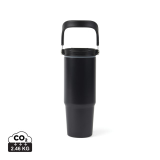 VINGA Eos Trek 880ml Flasche aus RCS rec. Stainless-Steel, schwarz, schwarz