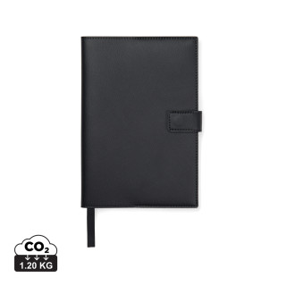 VINGA Timo Notizbuch aus RCS recyceltem rPET, schwarz