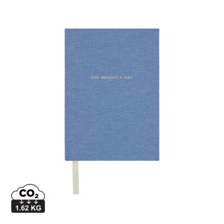 VINGA "One memory a day" GRS-recyceltes Papierjournal, blau