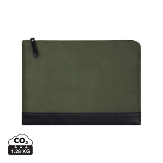 VINGA Marlow 14" Laptop Sleeve aus RCS recyceltem Polyester, grün, schwarz