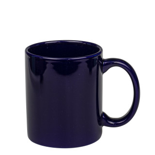 Klassische Keramiktasse mit großer Druckfläche, kobaltblau, 30 cl, mit vollfarbig, Sieb-Direktdruck