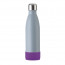 Flasche: grau, Manchette: violett