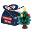 Bausatz BRIXIES Miniaturbausteine "Weihnachtsbaum" - Karton, weiß