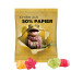 Trolli Fruchtgummi Sterne - Folie, 50 % Papieranteil, weiß