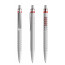 betongrau, silber matt, rot