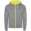 heather grau / fluor yellow