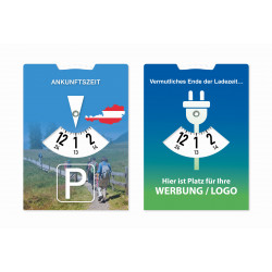 Park- und Ladescheibe für E-Autos Österreich 110 x 150 mm Park- und Ladescheibe für E-Autos Österreich 110 x 150 mm