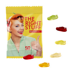 Fruchtgummi 15 g Tüten - Jogging Schuh (w2p)