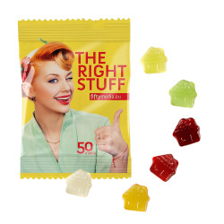 Vegane Fruchtgummi 10 g Tüten - Haus (w2p)