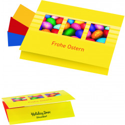 Klappkärtchen Eierfärberei 90 x 60 mm, 3 Farben sortiert Klappkärtchen Eierfärberei 90 x 60 mm, 3 Farben sortiert