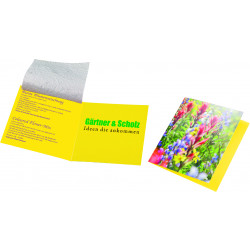 Saatteppich Klappkärtchen, Blumenmischung, 1-4 c Digitaldruck inklusive Saatteppich Klappkärtchen, Blumenmischung, 1-4 c Digitaldruck inklusive