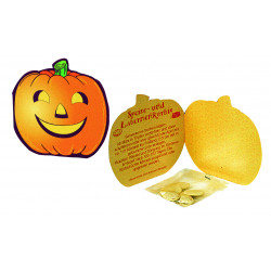 Klappkärtchen Halloween, Kürbis-Samen, 1-4c Digitaldruck inklusive