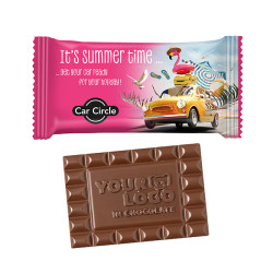 Schoko-Sondermotiv L im konventionellen Flowpack