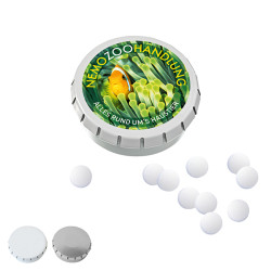 Super-Mini-Drück-mich-Dose mit Pfefferminzpastillen, 20 g