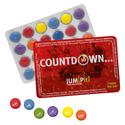 Kleinster Event-Kalender der Welt mit bunten Schokolinsen (w2p)