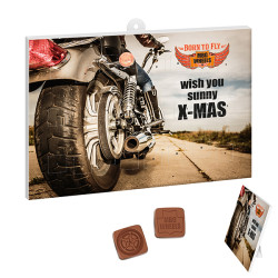 Adventskalender mit 1 - 24 personalisierten Schoko-Formen