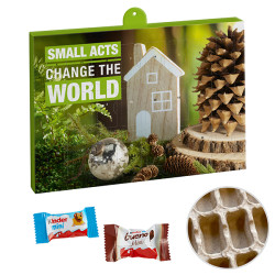 Premium-Marken-Adventskalender "Papier" mit Kinder Minis Mix