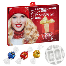 Premium Präsent-Adventskalender mit Lindt Lindor Kugel Mix