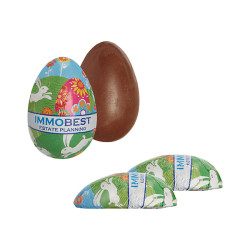 Schoko-Osterei - vollgegossenes Halbei