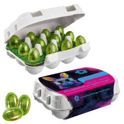 12er Ostereier-Karton mit Ferrero Küsschen Eiern