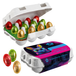 12er Ostereier-Karton mit Ferrero Küsschen Eiern 12er Ostereier-Karton mit Ferrero Küsschen Eiern