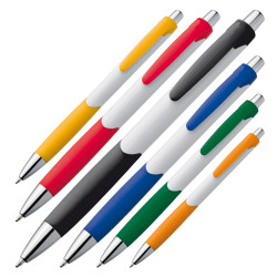 Kugelschreiber mit farbiger Gummigriffzone