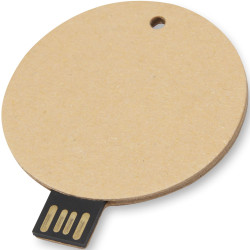 USB-Stick 2.0 rund aus recyceltem Papier USB-Stick 2.0 rund aus recyceltem Papier