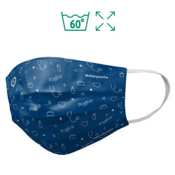 Wiederverwendbare Sublimations-Maske mit elastischen Bändern Wiederverwendbare Sublimations-Maske mit elastischen Bändern